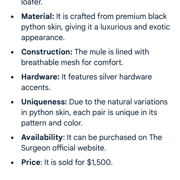 The Surgeon Men’s Python Clog - Picture 4 of 5